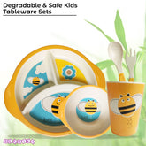 Baby Feeding Essential Baby Dinner Set Infant Training Eating Utensils-Honey Bee
